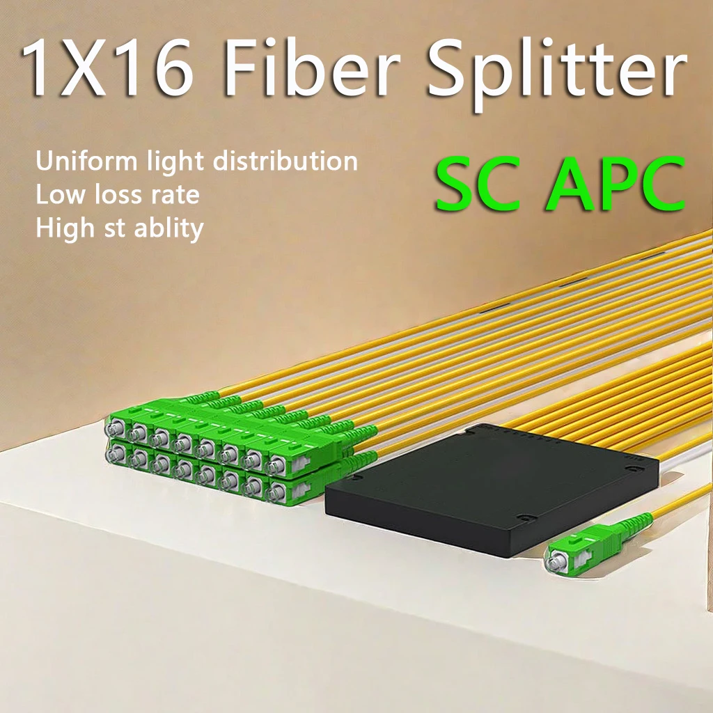 Sc Apc 1 X16 Plc Singlemode Fibra Ottica Splitter Ftth Plc Sc Apc 1X16 Plc Fibra Ottica Splitter Fbt Accoppiatore Ottico Spedizione Gratuita