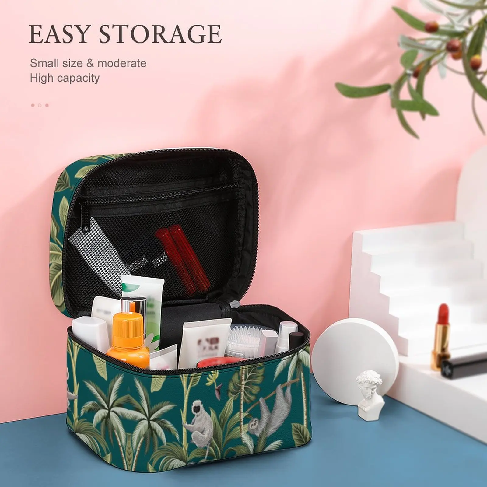 Customized Pattern Makeup Bag Outdoor Travel Makeup Bag Women Multifunction Cosmetic Bag Large-Capacity Travel Cosmetic Bag