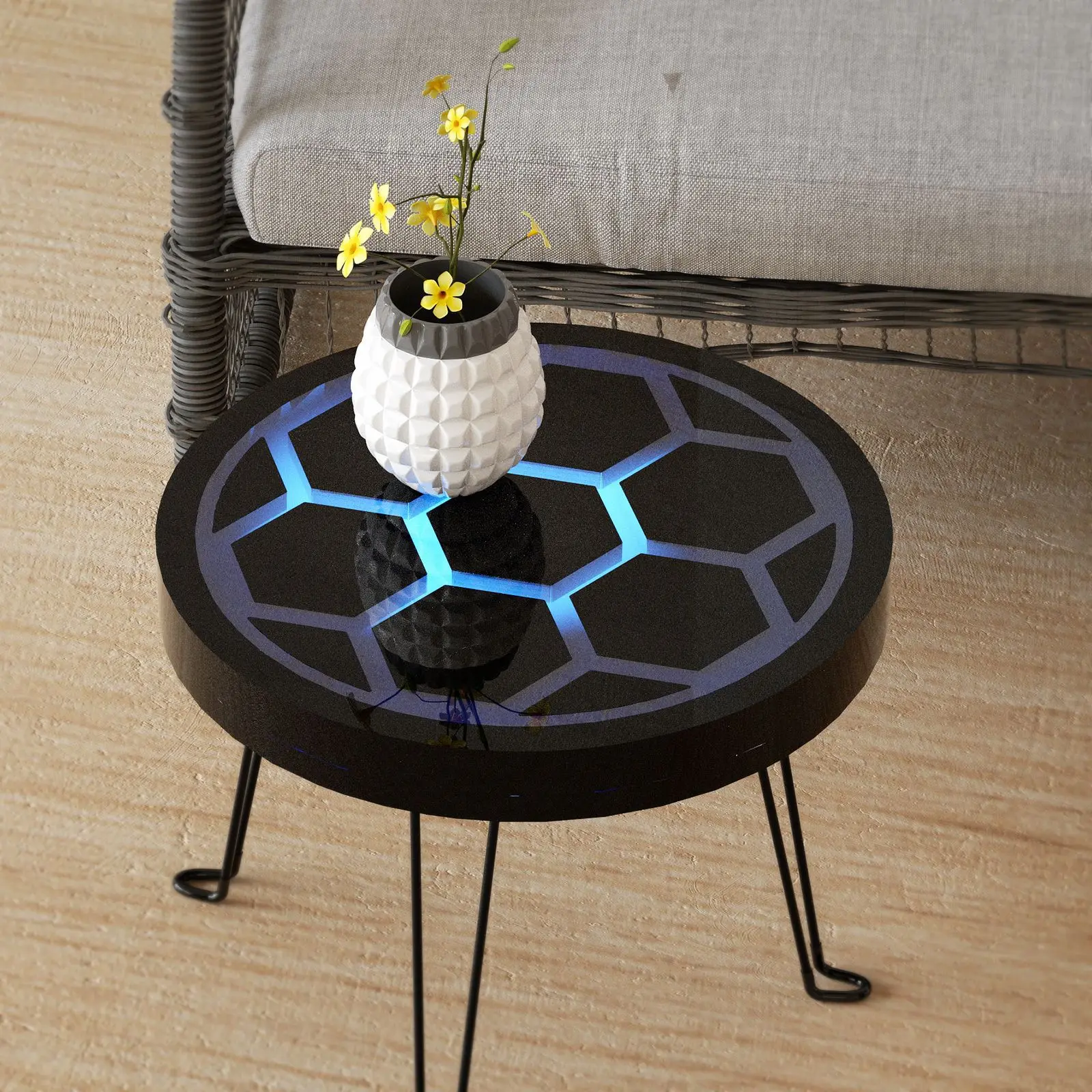 Silicone mold Honeycomb river desktop epoxy resin silicone mold honeycomb round rectangular elliptical desktop tea table resin silicone mold