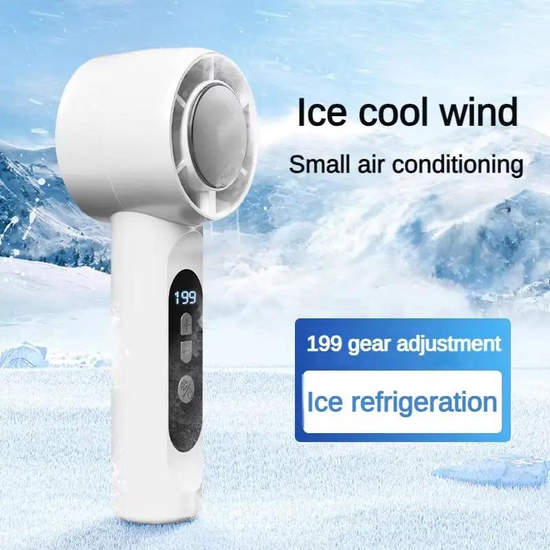 Portable Handheld USB Rechargeable Mini Fan - 199-Speed Cooling with Pocket Design for Travel, Concerts & Camping