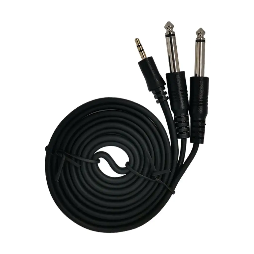 2x 금도금 3.5mm 1/8인치 TRS - 듀얼 6.35mm 1/4인치 TS 모노 Y-케이블 분배기