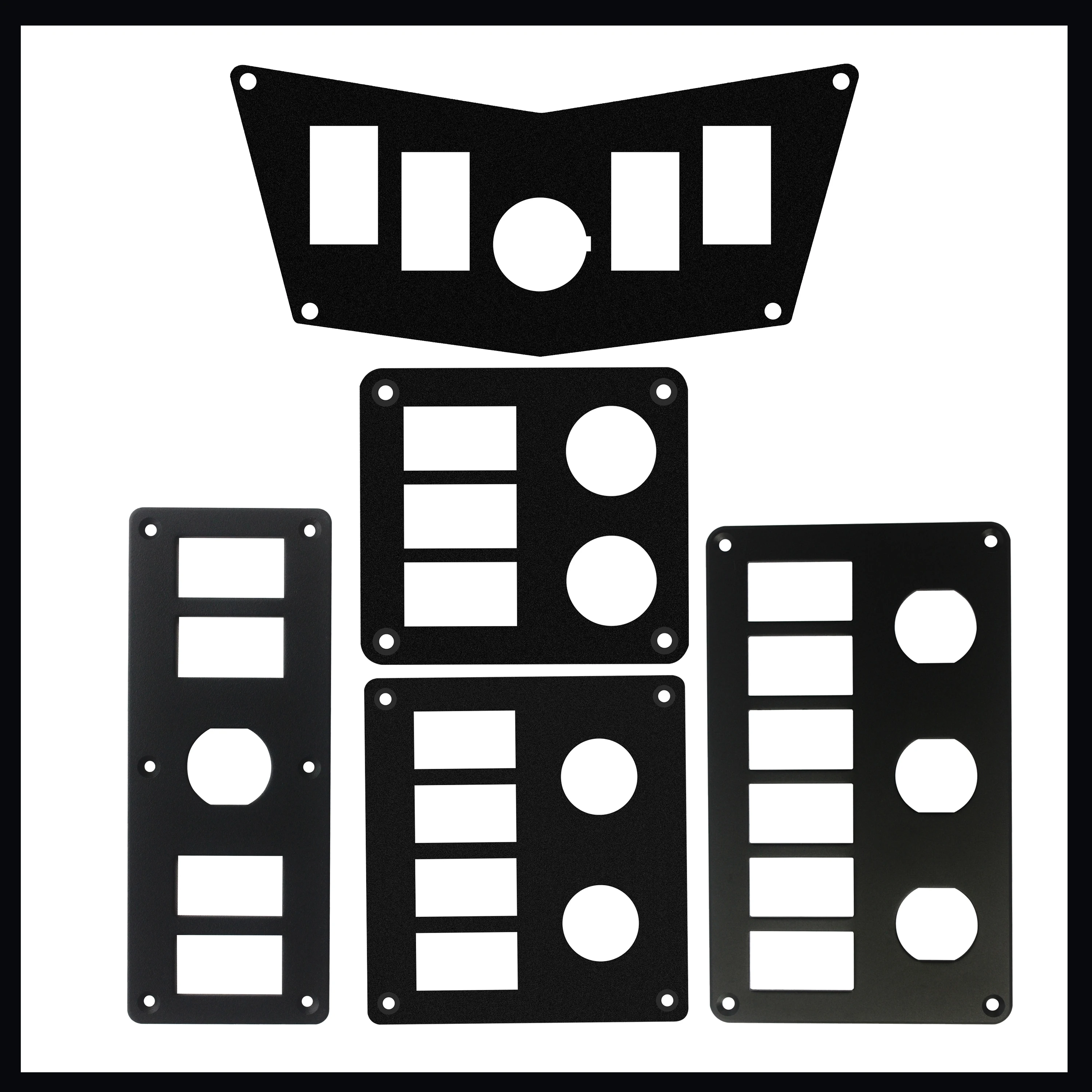AluminumBezels2346GangRockerSwitchPanelUSBVoltmeterSocket