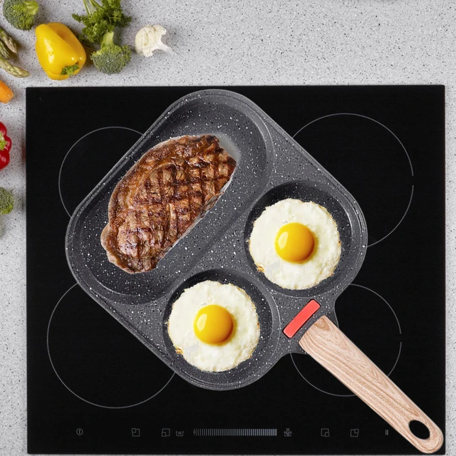 Nonstick Frying Pan Egg Skillet Divided Frying Pan for Omelet Burger  Outdoor - AliExpress