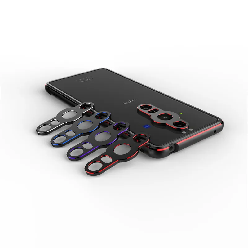 Ultra Thin Aluminum Bumper Frame Case with Camera Lens Protector
