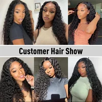 Perruque Lace Front Wig sans colle brésilienne naturelle-Princess Hair, cheveux humains, Deep Wave, pre-plucked, 5x8, pre-plucked, pour femmes 6