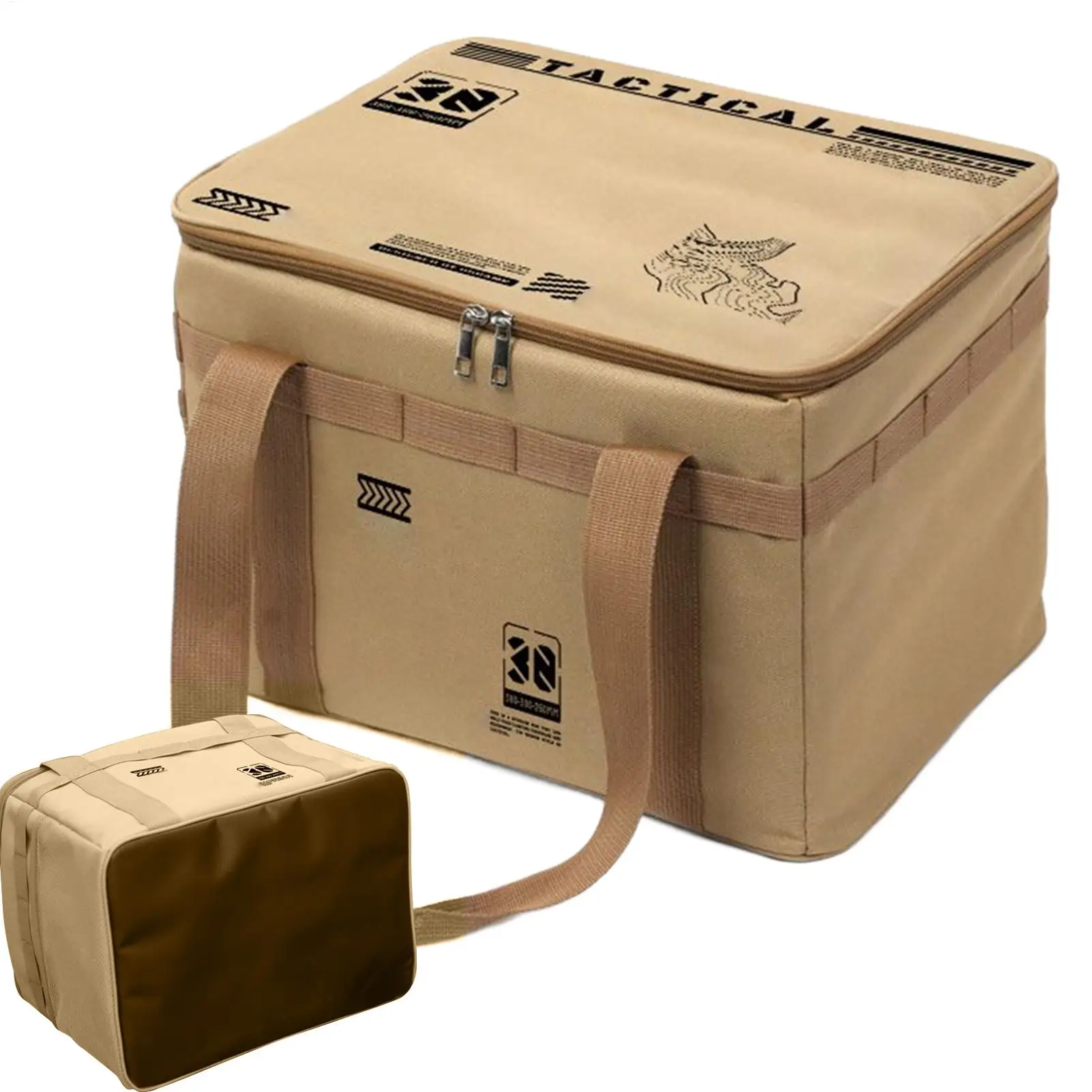 30L Camping Storage Box Soft Tableware And Kitchenware Storage Box Foldable Organizer Bag For Stove Pots Bowls Camping Equipment