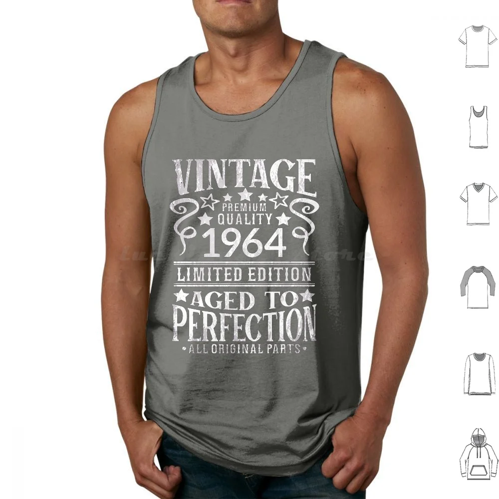 

Vintage Birthday Gift Idea For Men & Women Who Born In 1964 Retro Tank Tops Print Cotton Vintage Design Birthday