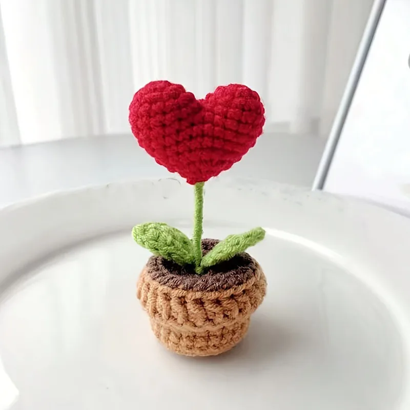 Hand-Woven Creative Knitting Bouquet Hand Knitting Sunflower Artificial Bouquet Decoration Fake Flowers 1/3Pcs knitting supplies knitting material knitting craft supplies