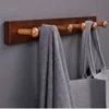 1pc Wall Hanging Hooks Storage Key Holder Wooden Wall Mounted Storage Rack with 4 Hooks Plant Mail Storage Organizer for Home 1