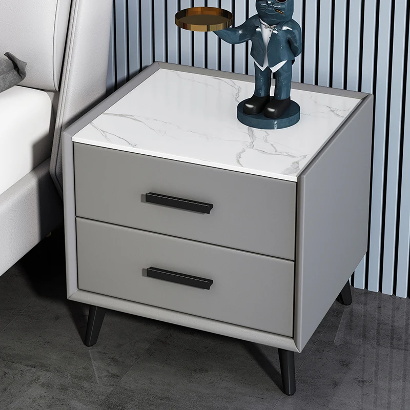 

Solid Wood Minimalist Nightstand Small Cheap Silver Apartment Luxury Mobile Nightstand Small Modern Trendy Comodini Furniture
