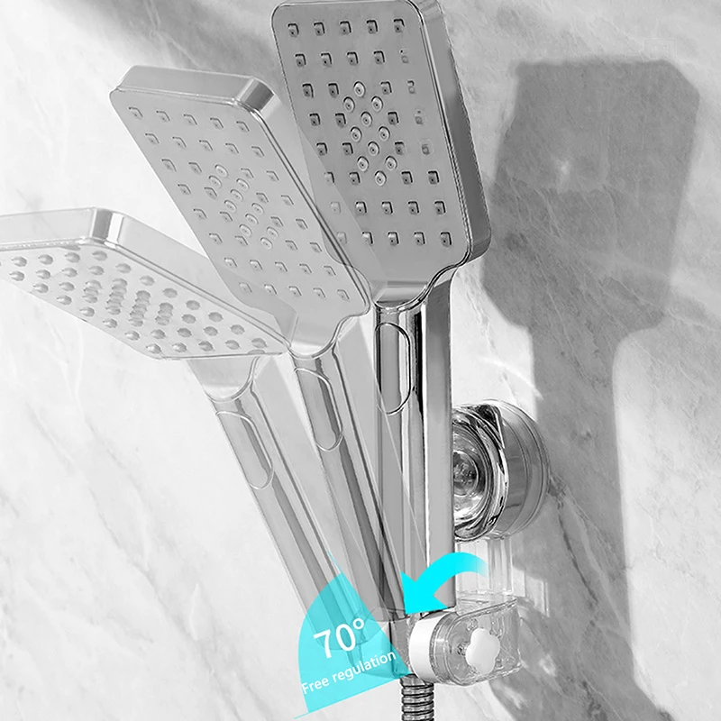 Punch free Adjustable Nozzle Shower Stand Powerful Suction Cup Hooks Vacuum Heavy Duty Shower Hooks Reusable Hook