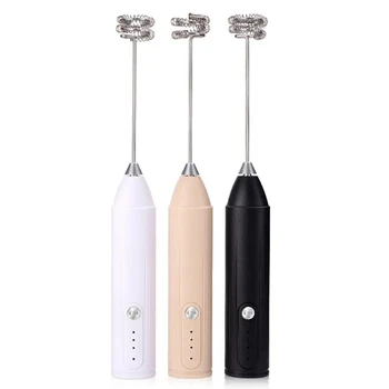Handheld milk frother, electric egg beater, portable coffee machine, 3-speed adjustable USB blender, kitchen food mixer