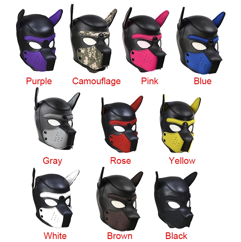 XL Brand New Puppy Cosplay Full Head Hood Mask with Ears