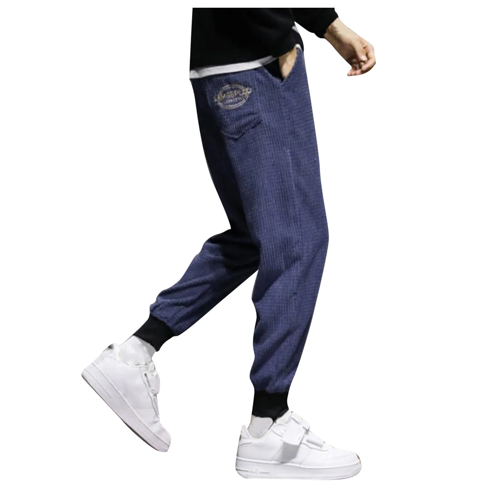 

Baggy Harem Hip Men Pants Track Cuff Solid Color Loose Drawstring Man Casual Trousers Y2k Clothing Pocket Pantalones Streetwear