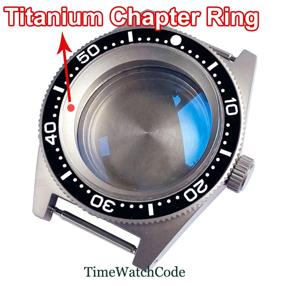 Titanium Watch Case with Anti-allergy AR Domed Sapphire Crystal and 30ATM Waterproofing
