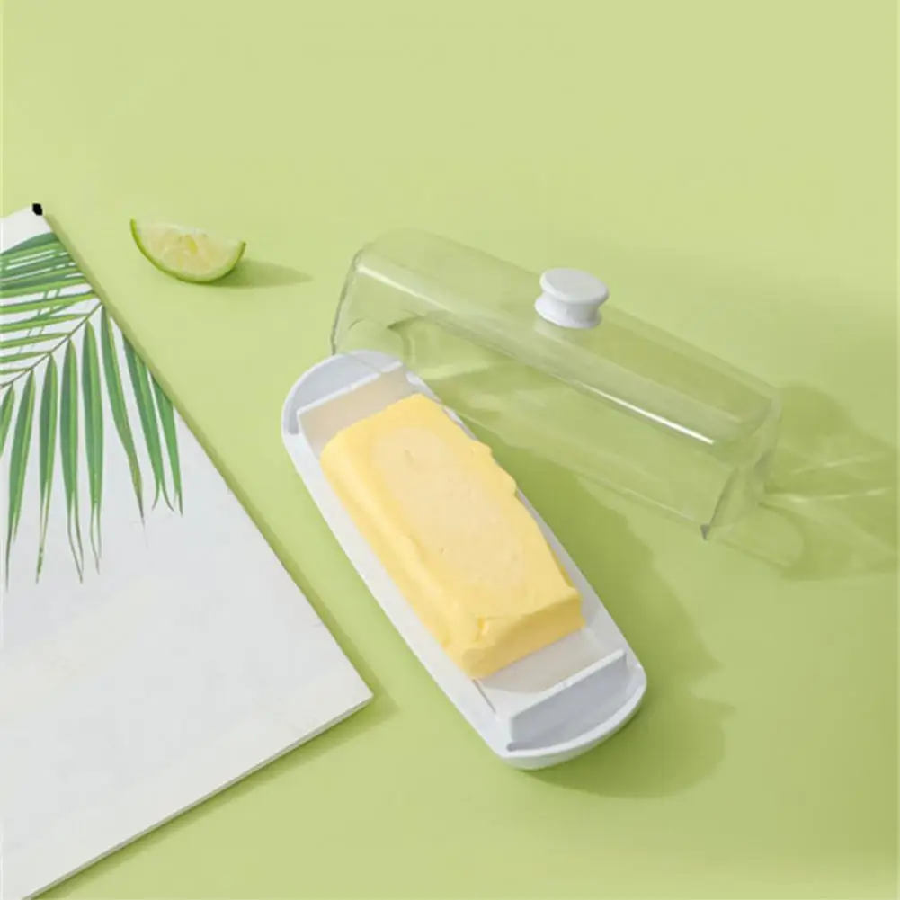 Butter Holder for Fridge Butter Storage Container with Lid Easy Grip Handle Dishwasher Safe Dish for Kitchen Home