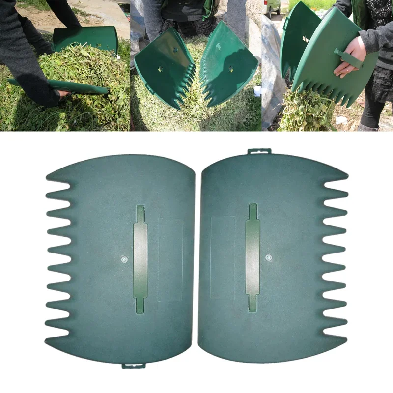 Lightweight Leaf Scoops, Hand Rakes, Hand Held Claws Rubbish Pick Up Portable 1 Pair for Garden Cleaning Yard Grass Clippings