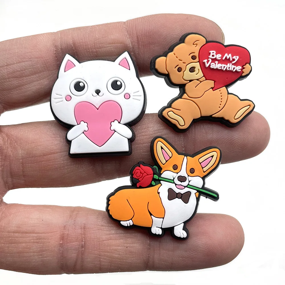 New Fashion Lover Sweet Style Shoe Charms Accessories Cute Girl Series PVC Decoration For Croc Jibz Kids Party X-mas Gift |
