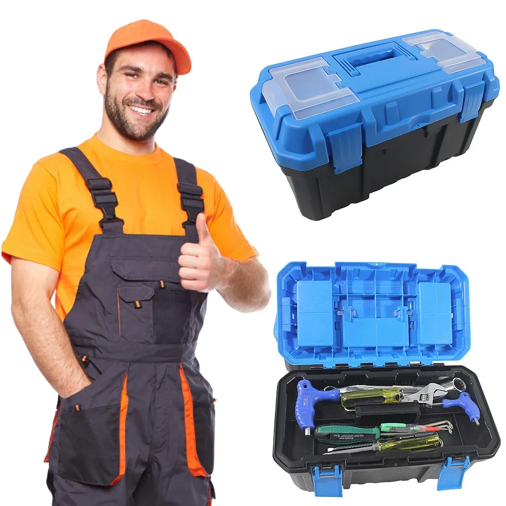 Plastic Tool Box Electrician Work Empty Toolbox Large-capacity Portable Tool Organizer Shockproof Toolbox Organizer Double Layer 3