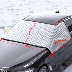 Premium Car Windshield Cover: All - Weather Sunshade & Frost Protector with Waterproof Design (Cotton - added style)