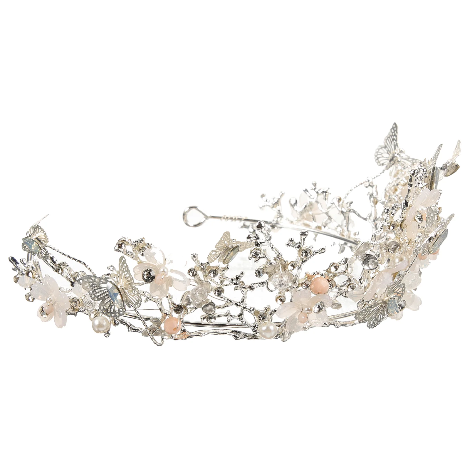 

Bride Headpieces for Wedding Butterfly Flower Headband Bridal Crown Tiara Elegant Crystal Rhinestone Miss