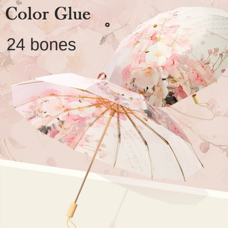 Double Layer Flower Sunshade Umbrella for Women 3 Folding Anti Wind Sunny and Rainy Sun Protection UV Umbrellas mini umbrella folding umbrella automatic umbrella mini sun umbrella sun umbrella automatic sun umbrella windproof umbrella manual umbrella japanese umbrella kids umbrella