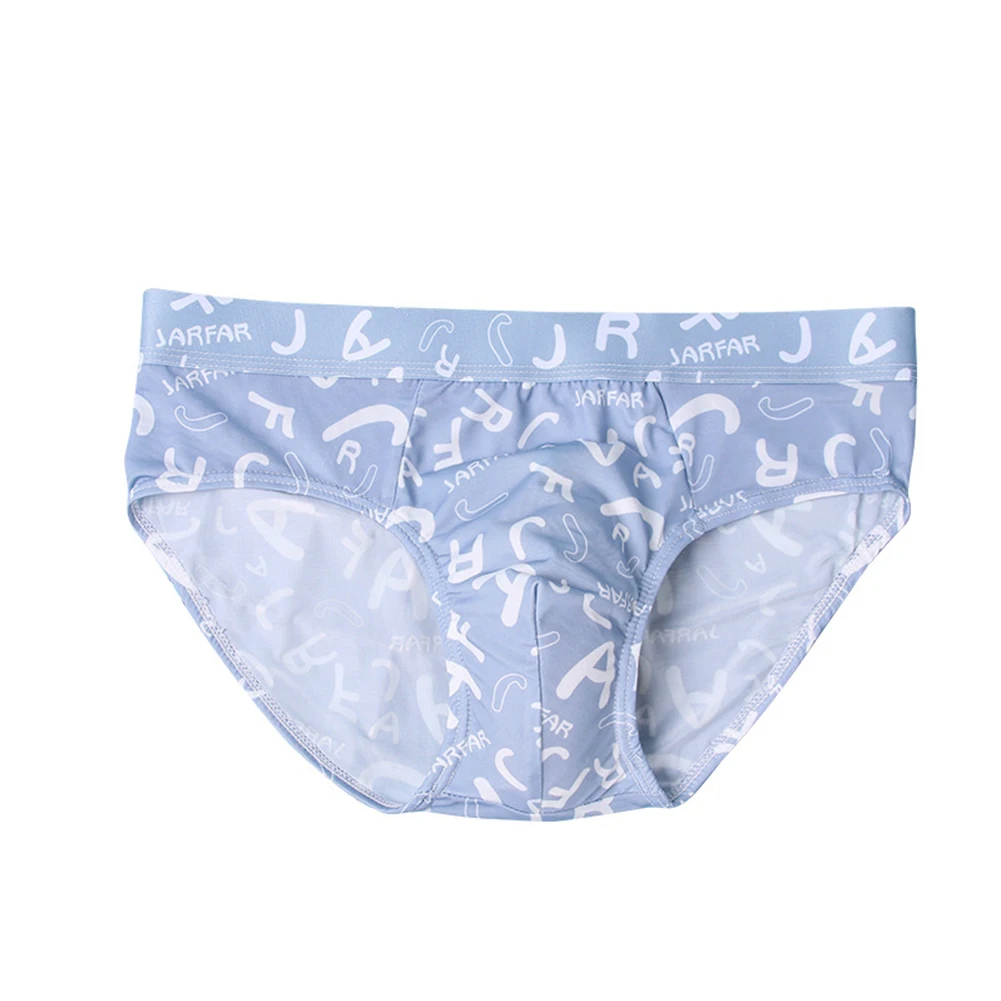 

Sexy Mens Ice Silk Smooth Briefs Low-Rise Elasticity Breathable Underwear U Convex Pouch Underpant Cute Letter Printed Lingerie