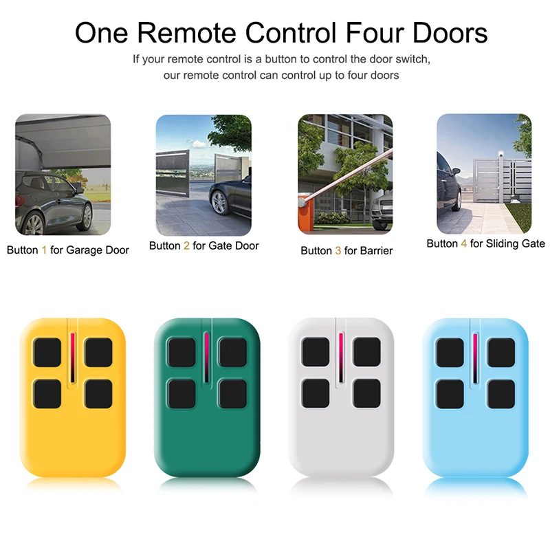 For Fixed Code 433.92MHz 868MHz 300MHz 303MHz 315MHz 330MHz 433MHz 8 / 10 DIP Switch Garage Door Remote Control Hand Transmitter