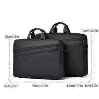 High Quality Business PVC Shoulder Messenger Bags Trendy Briefcase Bag Office Handbags 15 17 inch Laptop Bag - Image 2