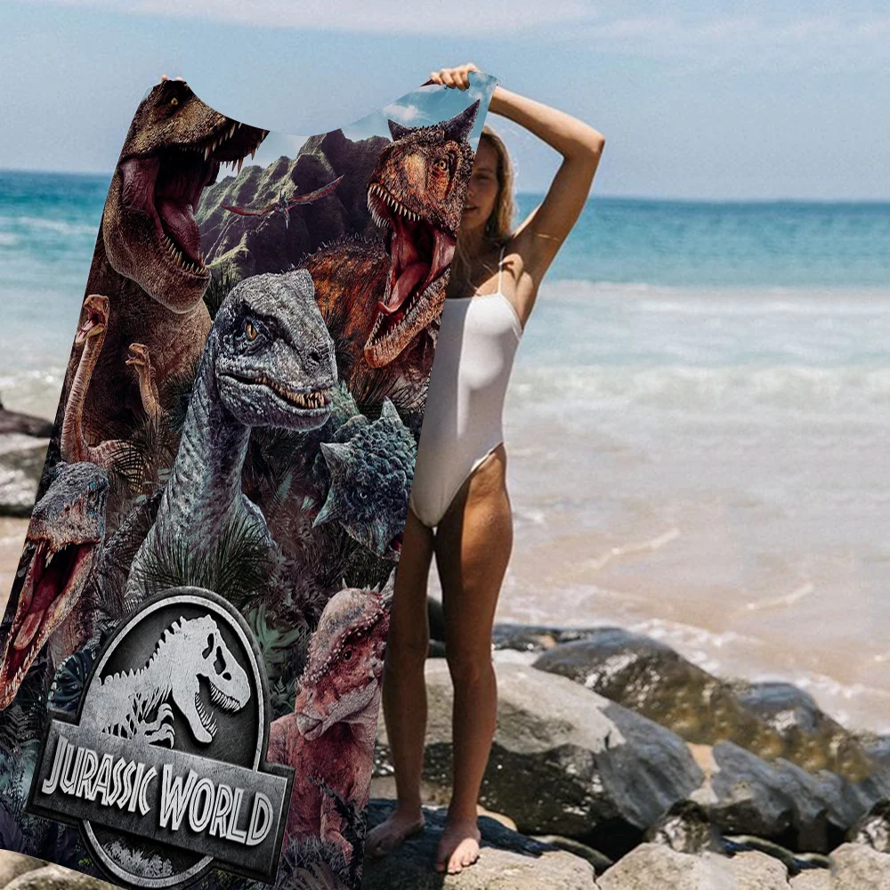 Jurassic Park Movie Beach Towel For Kids Personalized Bath Towel Pool Towel Vacation Gift Picnic Towel Party Gift 6
