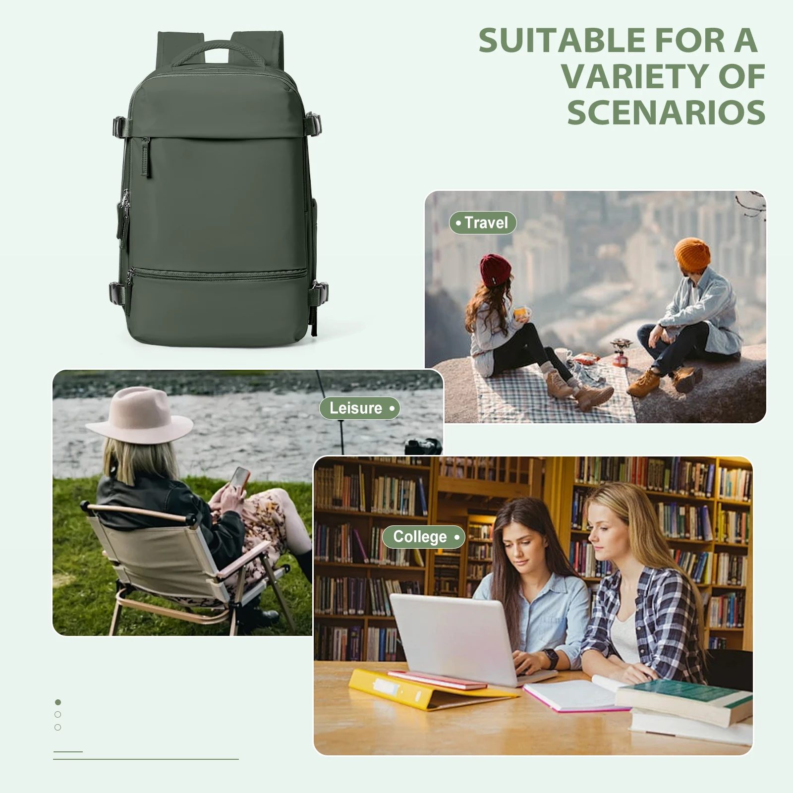 Backpack Travel Cabin Airplane 40x20x25, Backpack Cabin for Ryanair Travel Suitcases 40x30x20 Men Cabin Hand Luggage Anti-theft