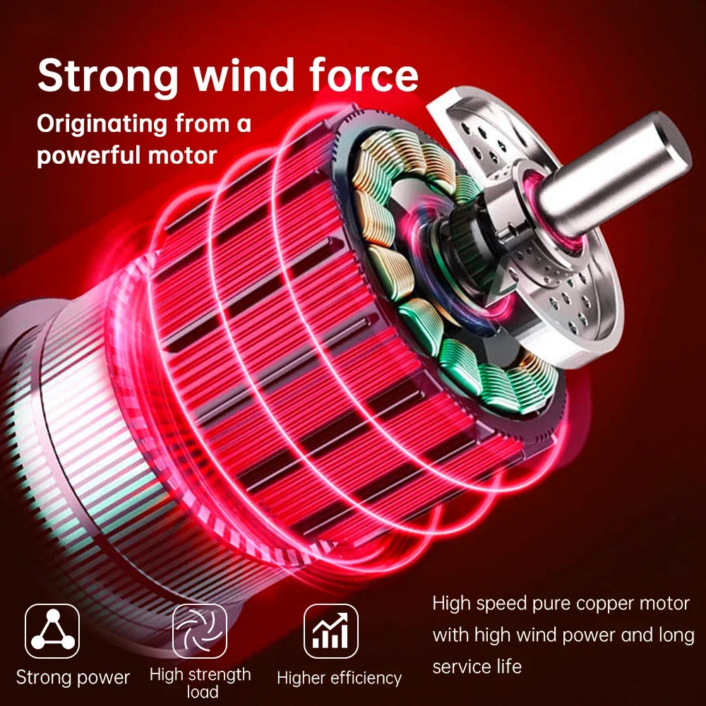 1000W Turbo Fan Violent Air Gun 500g Thrust Stepless Speed High Power Turbofan Leaf Blower Handheld Jet Fan for Makita Battery 3