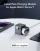 حامل شاحن Anker 3 في 1 MagSafe مع حامل شحن سريع MagSafe15W Max شاحن لاسلكي قابل للطي لهاتف iPhone15