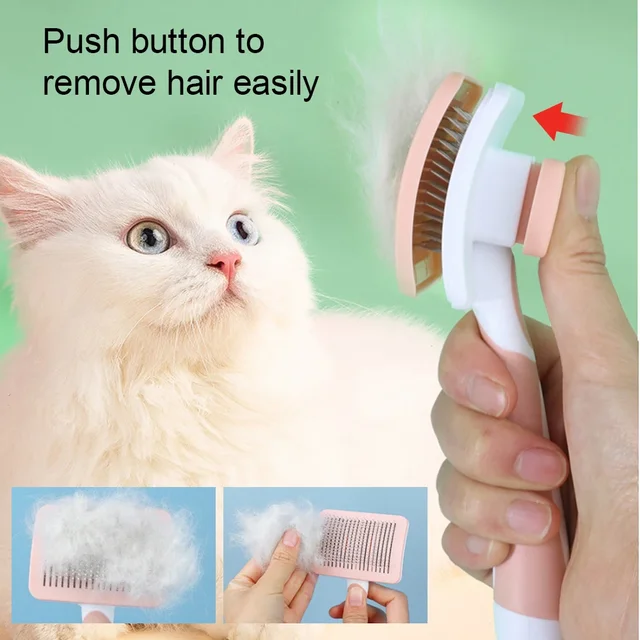 Pet Hair Shedding Comb Dog Cat Brush Grooming Long Hair Indoor Cats Brush Hair Remover Cleaning Beauty Slicker Pet Supplies 4