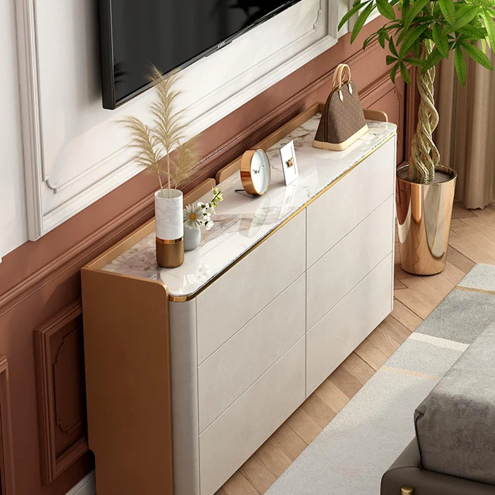 

Light Luxury Bedroom Drawer-Style Storage Floor Low Cabinet Locker Strip Super Narrow