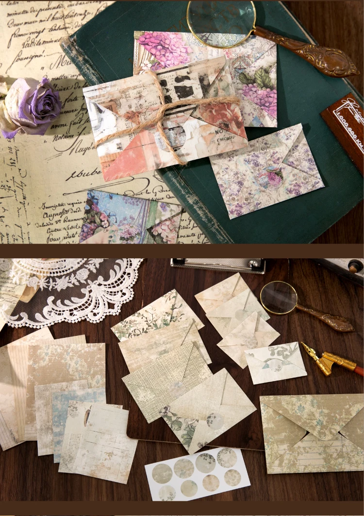 Journal GO 24-teiliges Set Kleine Umschläge mit Streugemuster, Niedliche Blumen-Mini-Umschläge für Geschenke, Basteln und Schreibwaren – Detail 13