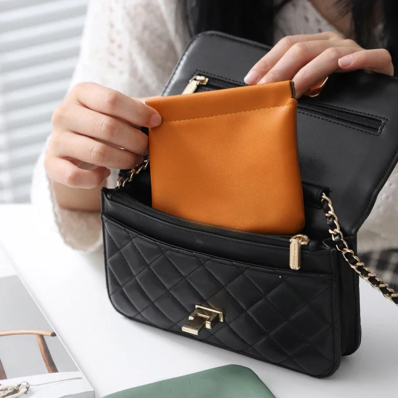 Portable PU Earphone Wire Bag Travel Jewelry Sundries Organizer Pouch Mini Bag Cosmetics Lipsticks Holder Case Coin Cards Pouch