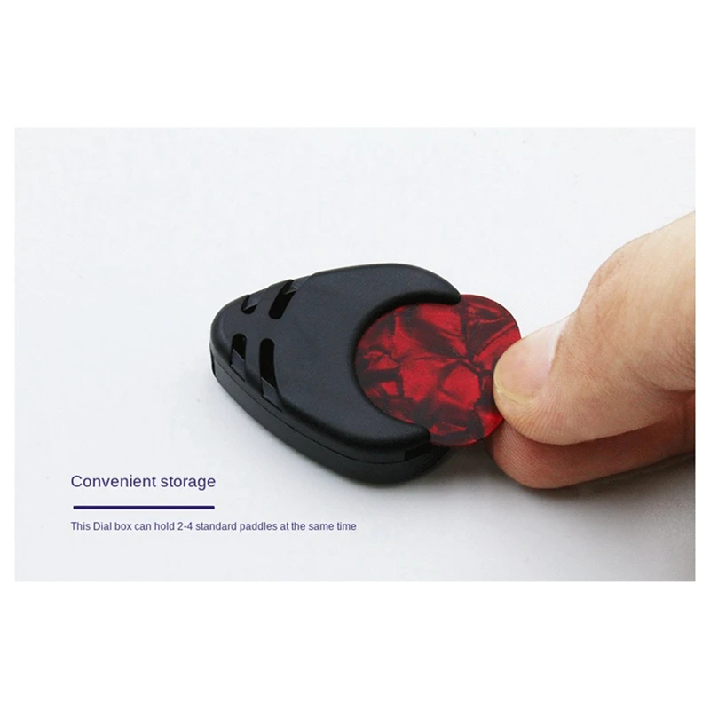 Y67A-Musical Instrument Pick Box, Guitar Colored Pick Clip, Heart-Shaped Clip, Stickable Box