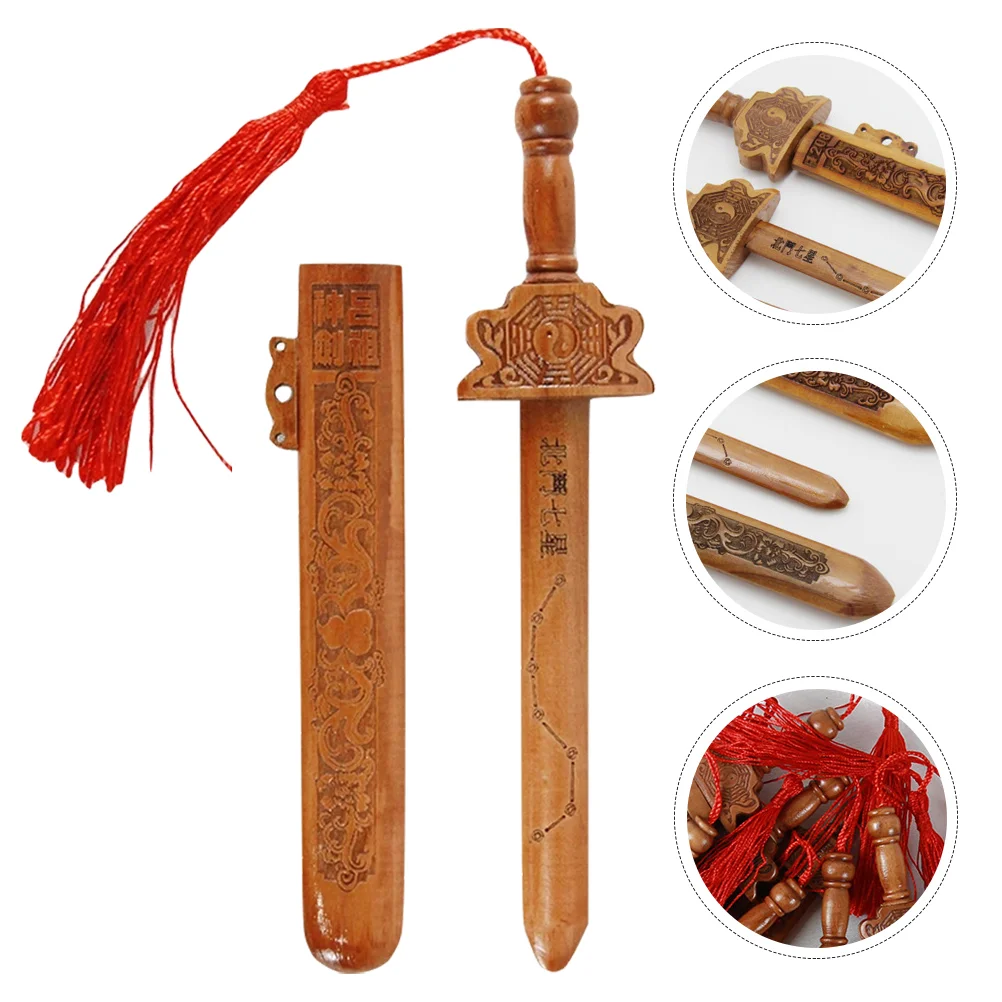 

Wood Mahogany Sword Katana Sword Safe Carve Handicraft Peach Wood Toy Knife for Children Kids Chinese Traditional Gifts