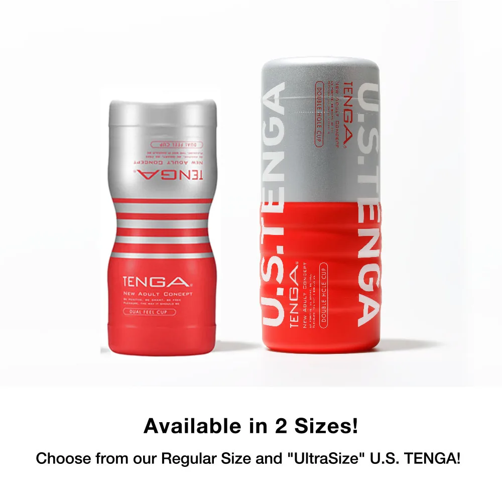 Double Hole Cup TENGA Simulated Vagina Masturbators Cup Suck Realistic Pussy Vigina Anus Sex Toy Shop Product for Men