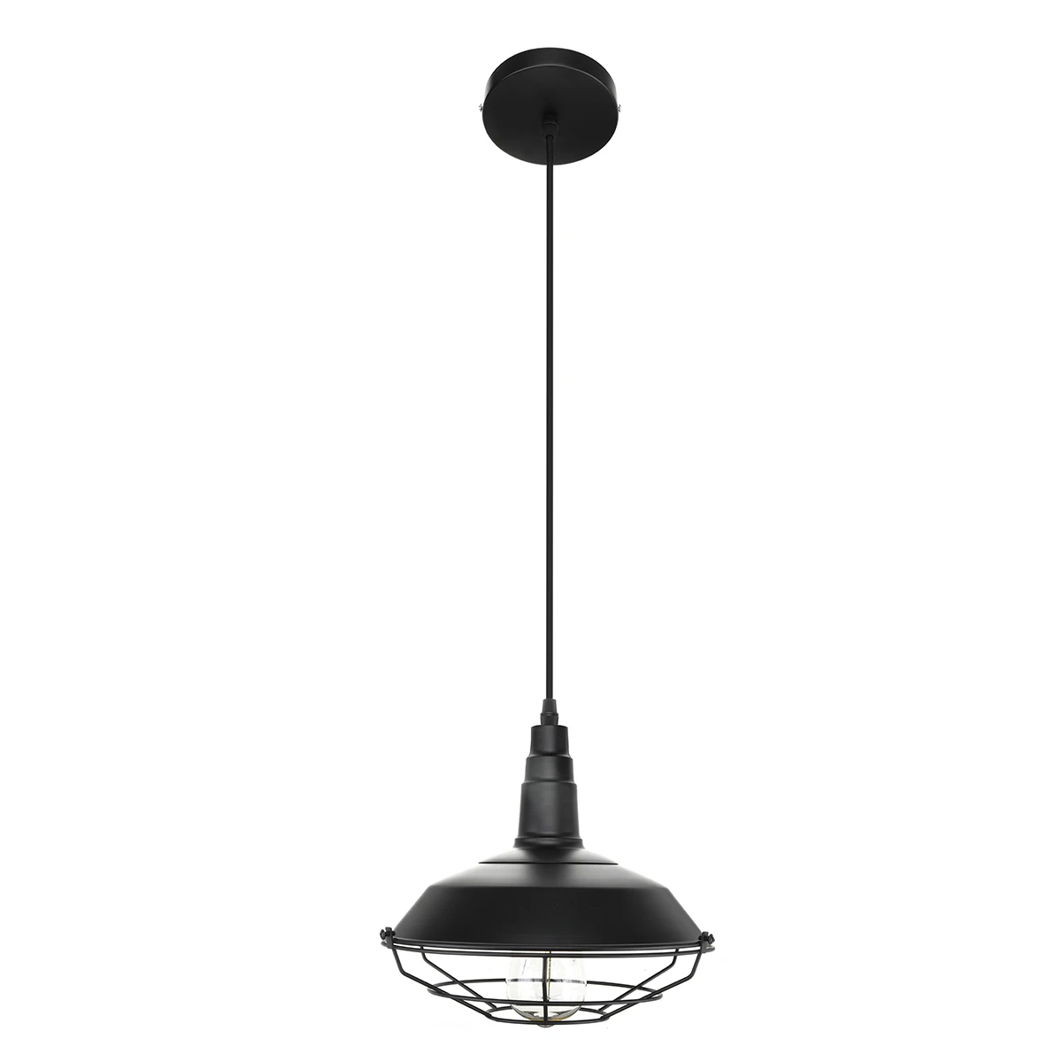 

Industrial Loft Retro Black Iron Pendant Light Hanging Cage Vintage Led Lamp E26/E27 Dining Room Restaurant Bar Counter 110-240V