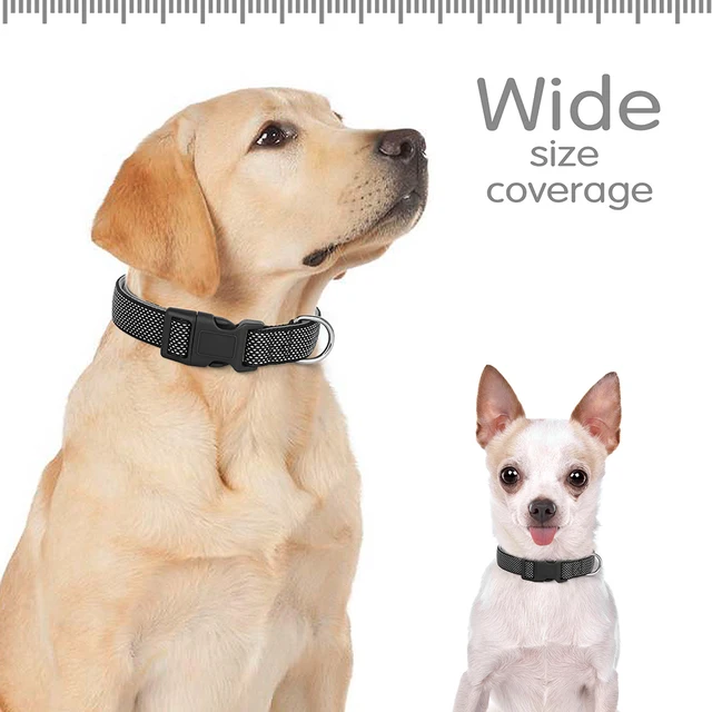 6 Colors Reflective Pet Dog Collar Breathable Nylon Dog Collars Necklace Adjustable Puppy Collars for Small Medium Dogs Pug 5