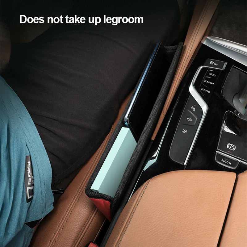 Premium PU Leather Car Seat Gap Storage Pocket Organizer