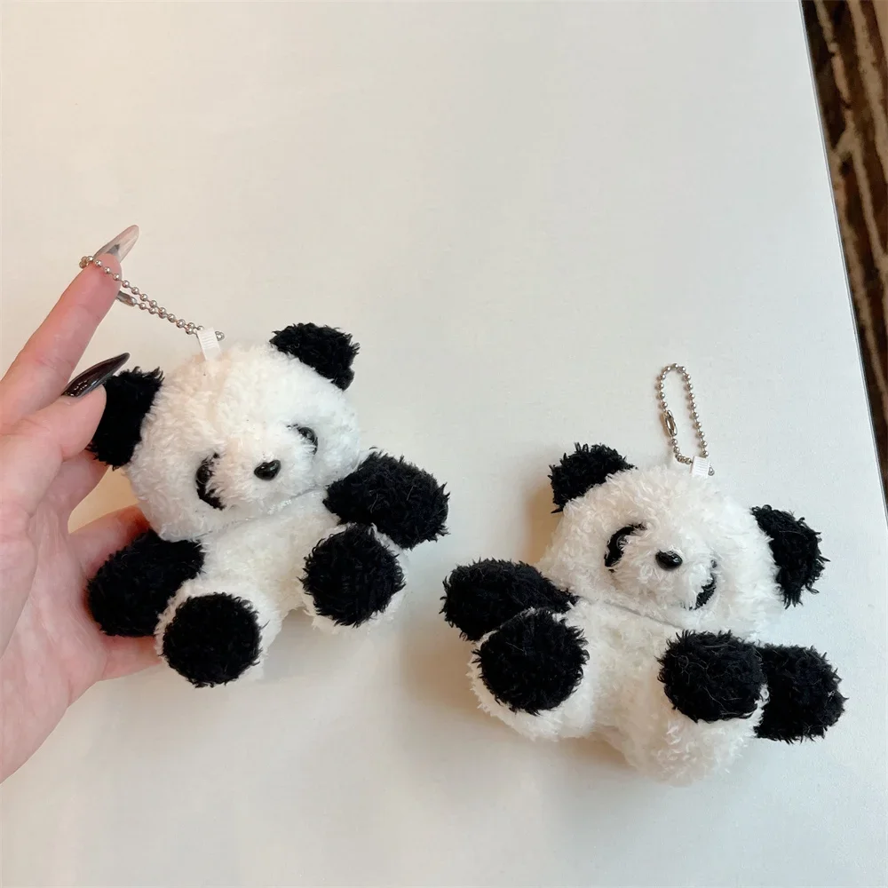 Adorable Fluffy Panda Protective Case for Earbuds - Soft, Warm, and Shockproof Cover