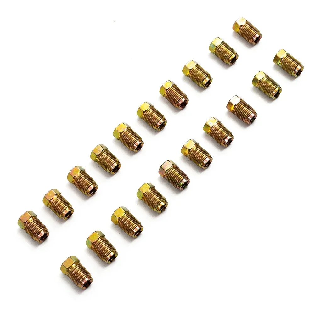 20x Brake Line Fittings Set For 3/16 Tube Inverted Flares Metric End Union Nuts 10mm X1mm Male Nuts
