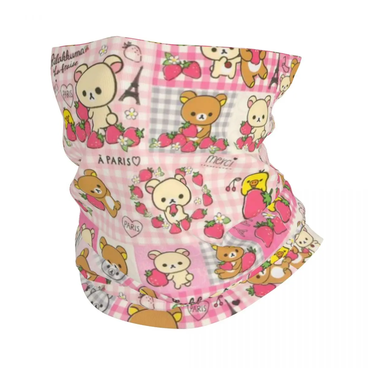 

Rilakkuma Bandana Neck Warmer Women Men Winter Ski Hiking Scarf Gaiter Cartoon Animation Image Face Cover