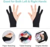 1Pcs Palm Rejection Digital Art Glove with Two Finger for Drawing Tablet Sketching Display Art Painting iPad Pencil Graphics 3