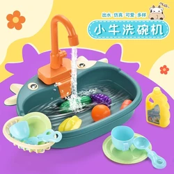 Jouets de Cuisine pour Enfants, Simulation Lave Vaisselle Électrique, Mini, Éducatifs, d'Été, Jeu de Rôle, pour Filles 