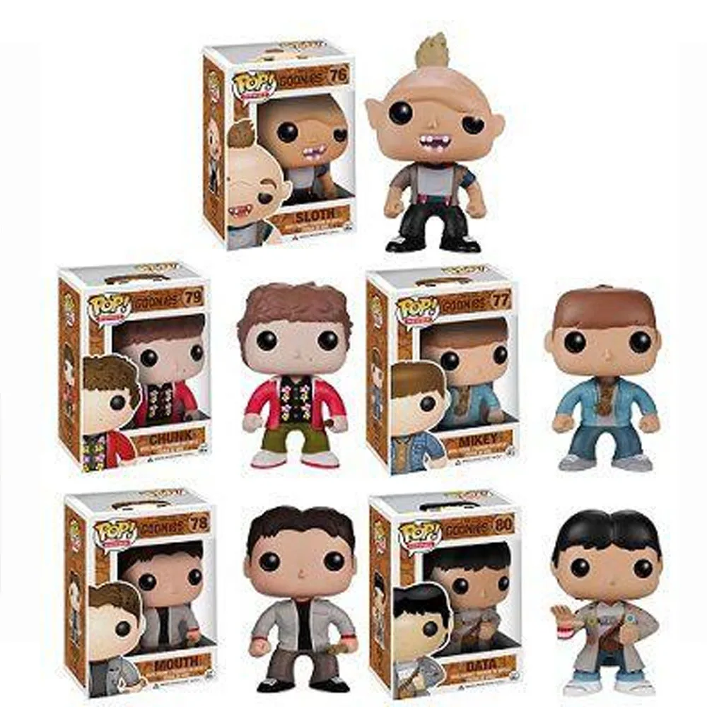 thumbnail image 2 of Funko Pop Sloth #76 Mikey #77 Data #80 Chunk #79 Mouth #78 Películas Los Goonies Figuras de acción de vinilo Juguetes Muñecas Regalos para niños, 2 of 5