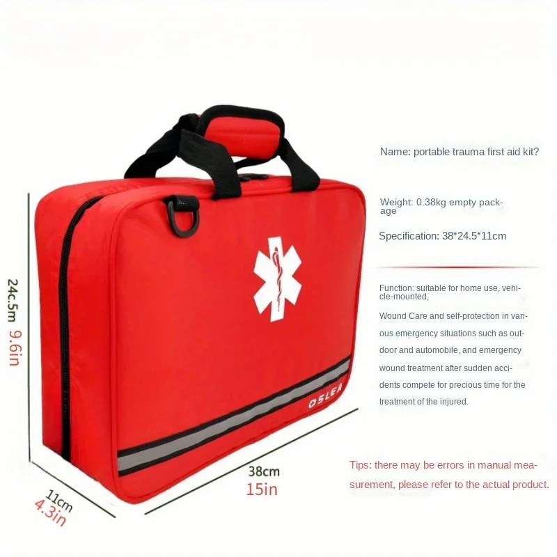 Multi-Layer Household First Aid Kits Dressing Wound Care Portable Survival Bag for Outdoor Car and Travel Emergencies